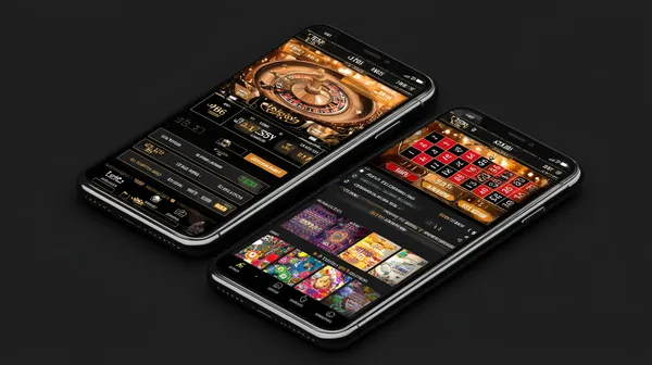 A young woman relaxing with her phone while dynamic casino elements float around her, illustrating the smooth mobile experience offered by the BDTJLL app.